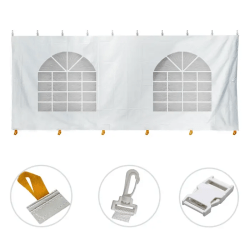 7x20 foot cathedral window sidewall for canopy tent img 2 21 17491 1 Solid Tent Sides (per side) 7’x20’